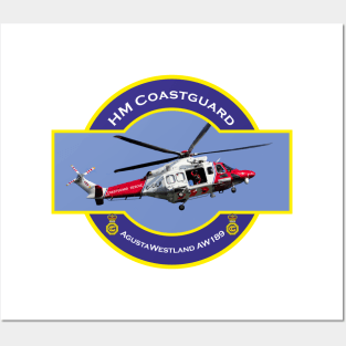 HM Coastguard search and rescue Helicopter, Posters and Art